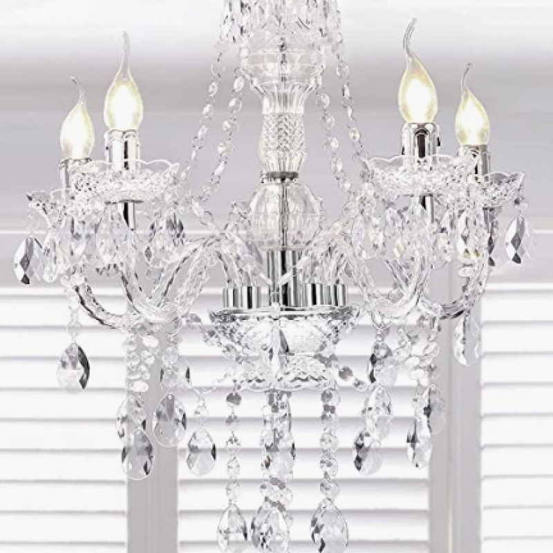 Small Acrylic Crystal Chandelier 5 lights - 23x23h