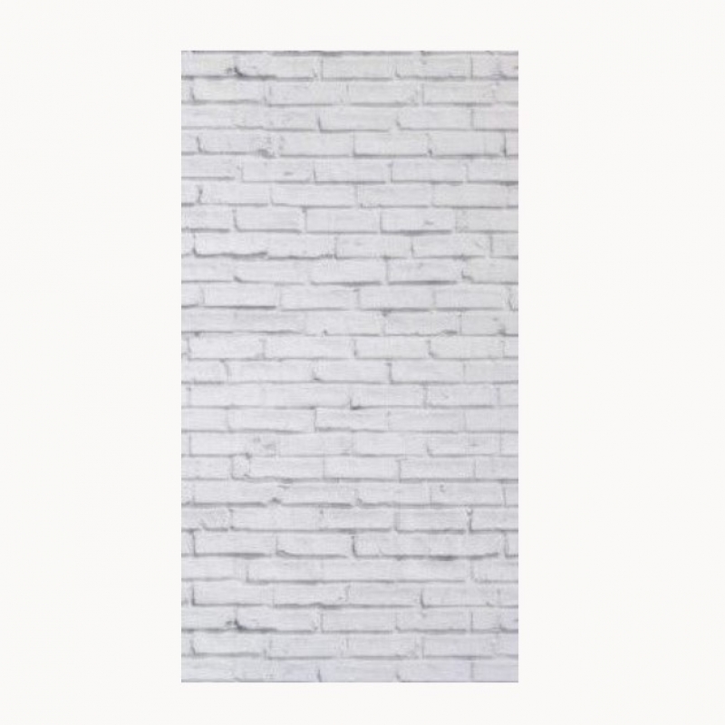4'x8' White Brick Wall 