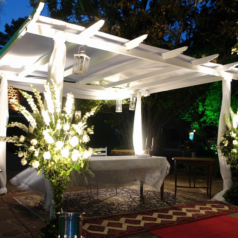 Light Wood Pergola 10x10x9H